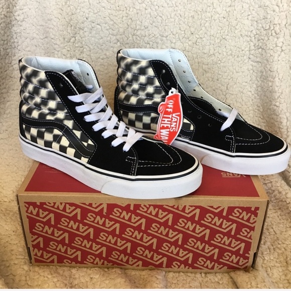 Vans Sk8-Hi Blur Check Skate Shoe W 8, M 6.5 - Picture 3 of 9